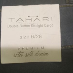 Tahari Double Button Straight Cargo Pants